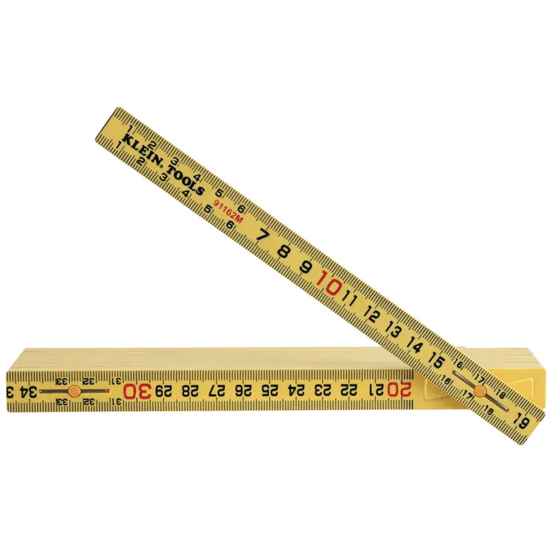 Klein 91162M Fiberglass Folding Metric Ruler – Outside-Reading Design, 1-Meter Scale 1