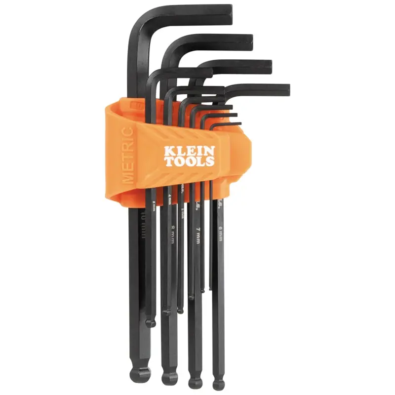 Klein Ball-End Hex Key Set – Metric, 10-Piece, Ergonomic Grip Design 1