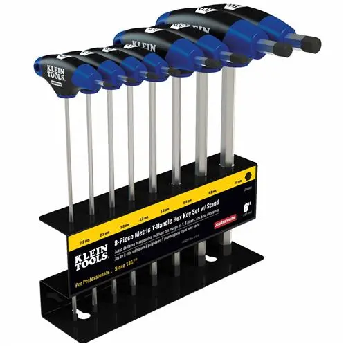 Klein Tools Journeyman Metric T-Handle Set – 8-Piece With Storage Stand 1
