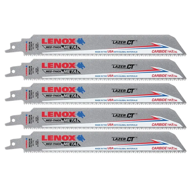 Lenox 9110Rct Reciprocating Saw Blades — 9" X 1" X 0.050", Ngcr Coated, 5-Pack 1