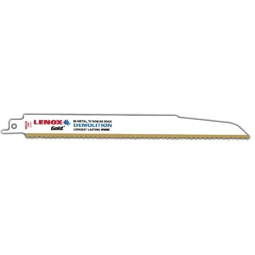 Lenox Gold Power Arc Demolition Reciprocating Saw Blades – 9-Inch, 6 Tpi, Nail-Resistant For Tough Wood Cutting (5-Pack) 1