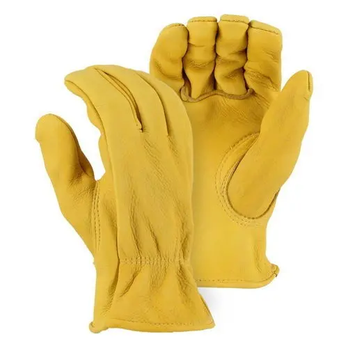 Majestic 1547 Heavy-Duty Elkskin Work Gloves, Reinforced Palm & Fingertips 1