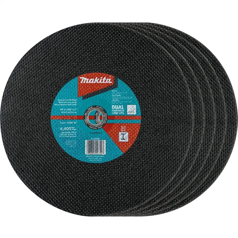 Makita B-57598-5 14" X 1" X 3/32" Cut-Off Wheel Pack (5-Pack) 1
