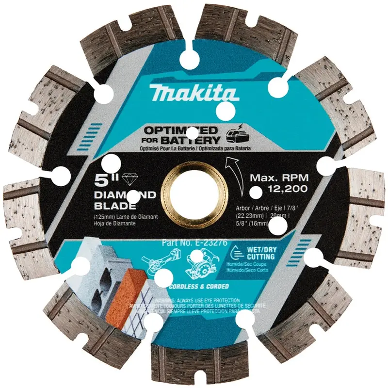 Makita E-23276 5-Inch Segmented Thin-Kerf Diamond Cutting Blade 1