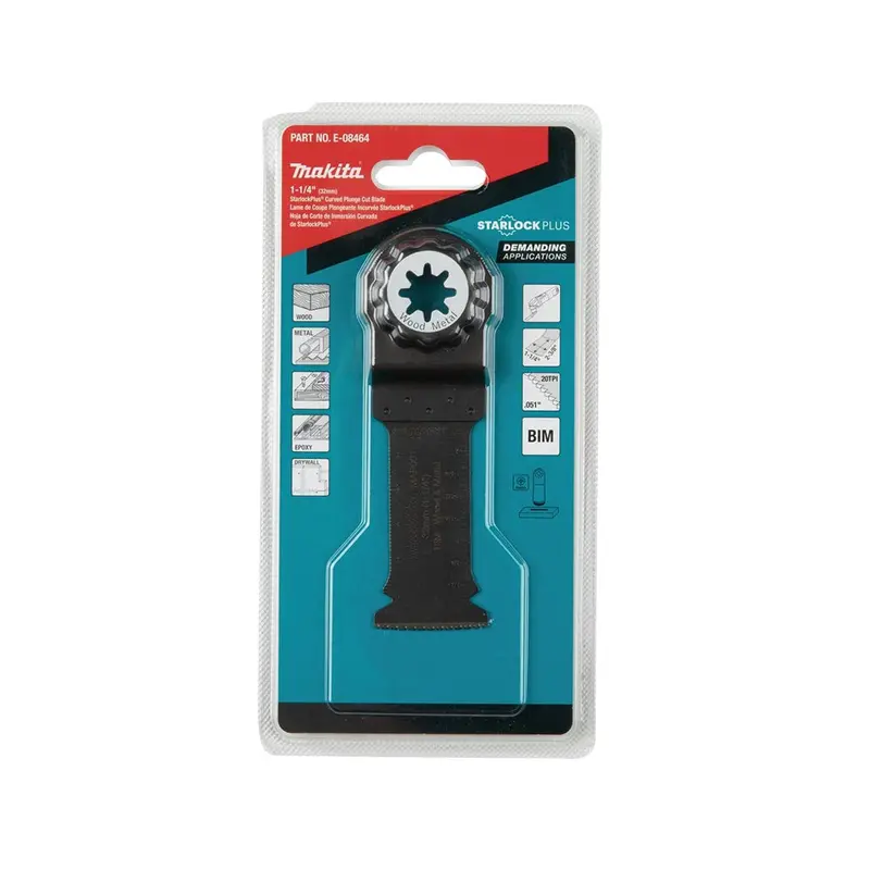 Makita Starlockplus Oscillating Blade – 1-1/4" Bi-Metal Curved Plunge Cut For Tight Spaces 1