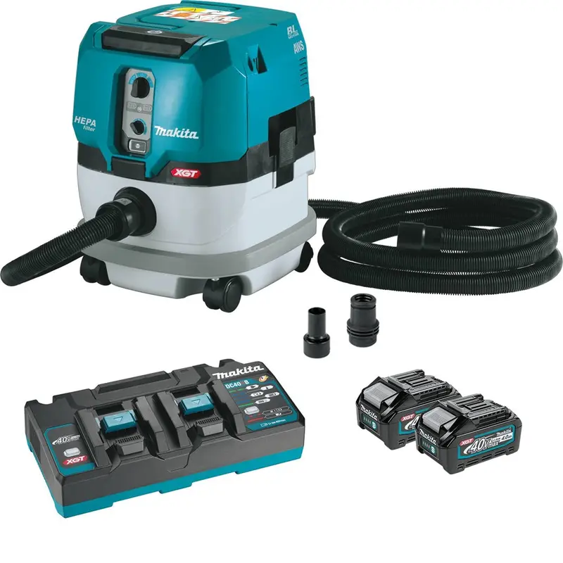Makita Xgt Gcv02Pmx 40V Brushless Hepa Dust Extractor – 2.1-Gallon Capacity With Aws Compatibility And 4.0Ah Battery 1