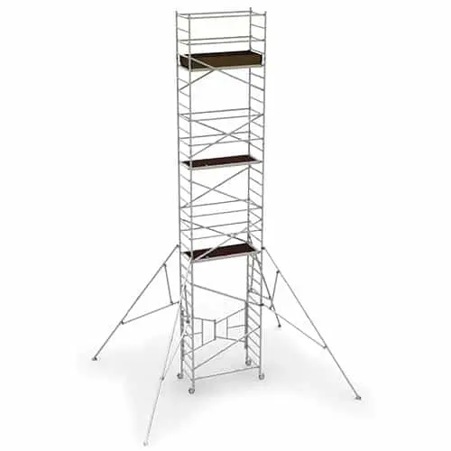 Metaltech Al-Q0108 Adjustable Aluminum Scaffold Tower – 31 Ft Height, 2.6 Ft Width, 5.4 Ft Depth 1