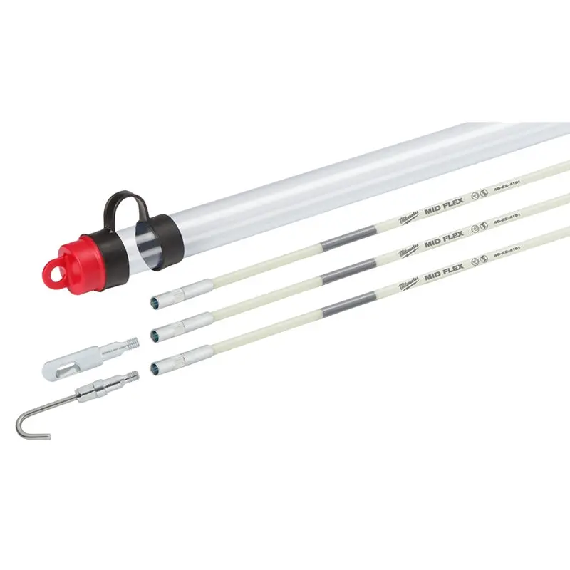 Milwaukee 15-Foot Mid-Flex Fish Tape Kit – Flexible Conduit Pulling Tool (48-22-4152) 1