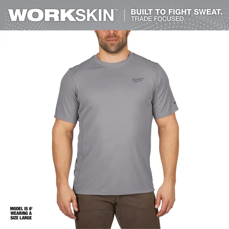 Milwaukee 414G-Xl Workskin Light Gray Short-Sleeve Work Shirt – Xl 1