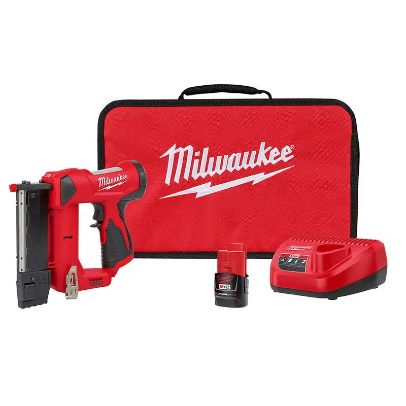 Milwaukee M12 23-Gauge Cordless Pin Nailer Kit 1