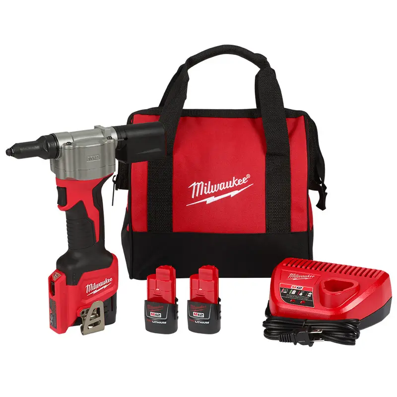 Milwaukee M12 Rivet Tool Kit – Cordless Pneumatic-Style Riveting System 1
