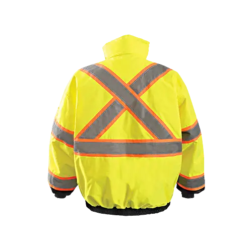 Occunomix Lux-350-B2X Bomber-Style X-Back Work Jacket With High-Visibility Trim 1