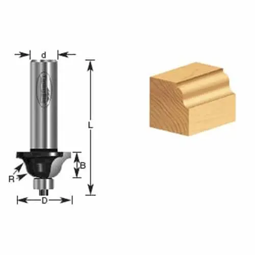 Timberline 240-22 Roman Ogee Router Bit — 1/4" Radius, 1/2" Shank 1
