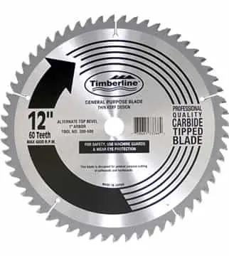 Timberline 300-100 12" Atb Saw Blade With 100 Teeth For Fine Crosscutting 1