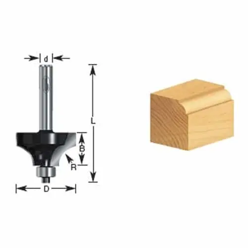 Timberline Beading Router Bit – 1/2" Radius, 340-22 1
